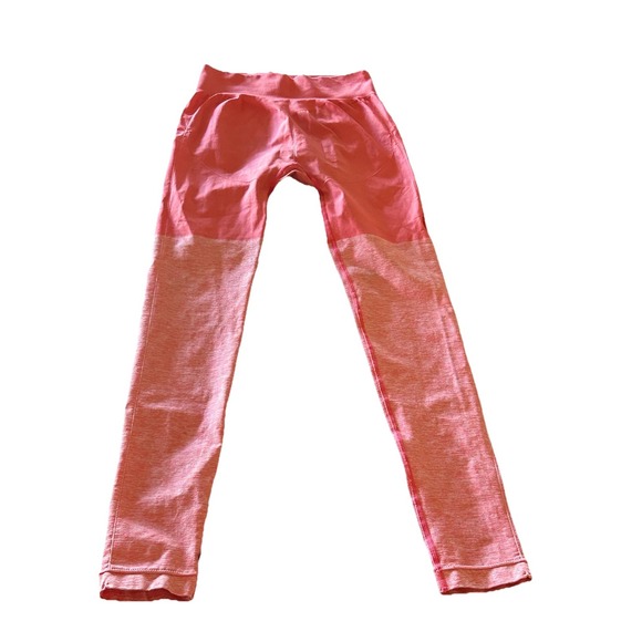 Women's Gym Shark Work Out Leggings Size S Long Coral Athleisure Active - Picture 2 of 5